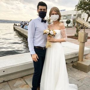 Bohemian Custom Made Wedding Dress Size 2-4